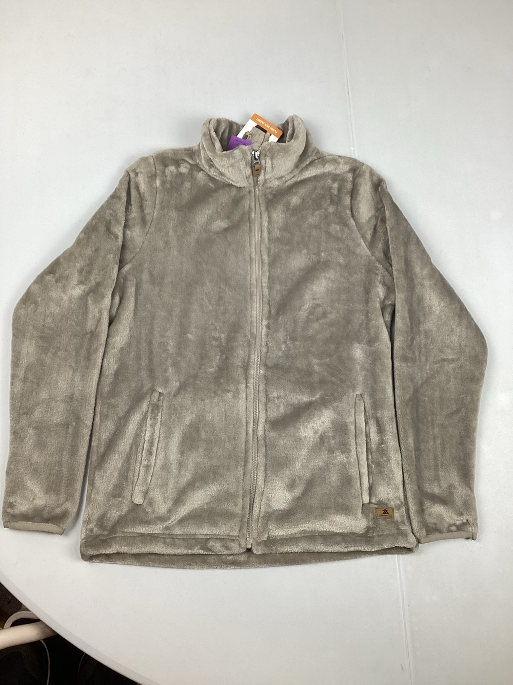 Zeroxposur Plush Pile Fleece Jacket Full Zip Cozy Teddy Gray New with tag